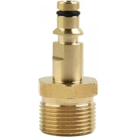 (50×23×23)Adaptateur M22 pour nettoyeur haute pression en laiton massif et raccord de sortie série K pour Karcher, Nilfisk (1/5)