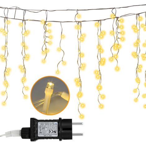 SWANEW Tenda luminosa LED per Matrimonio Decorazione di Festa di Natale 10M 200 LED Bianco caldo (1/5)