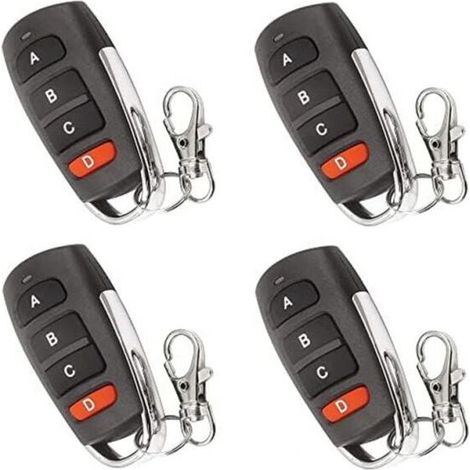 4Pcs Universal Garage Door Remote Control Duplicator, Gate Remote Control, Remote Control Key Fob, Replacement Garage Door (1/5)