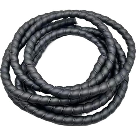 Tuyau Flexible de 2 mètres, Manchon d'enroulement en Spirale, Tube Protection Fil for tuyaux mazout Chauffage Anti-Désordre(Grey,ID 28mm) Grey ID 28mm (1/4)