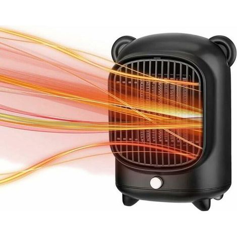 Chauffage D'appoint, Radiateurs électriques 500W, Radiateurs Soufflants en Céramique, Radiateurs Personnels avec Protection Contre La Surchauffe,Noir (1/4)