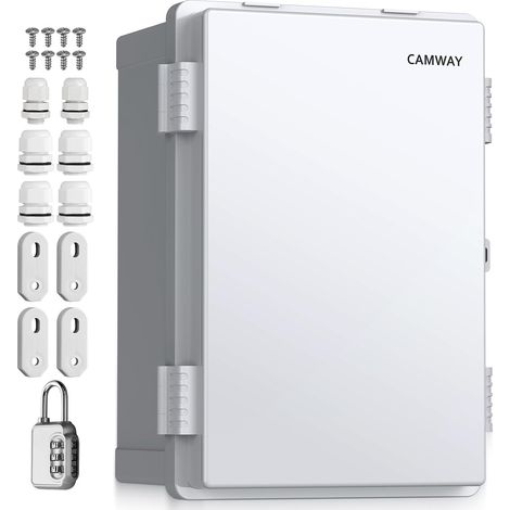 Coffret Electrique Etanche Exterieur en ABS Renforcé 3mm Boîte de Jonction IP67 Etanche avec Joint d'Etancheité Intégré Résistant à 60kg Idéal pour Irrigation Piscine et Projets DIY (302016cm) (1/5)