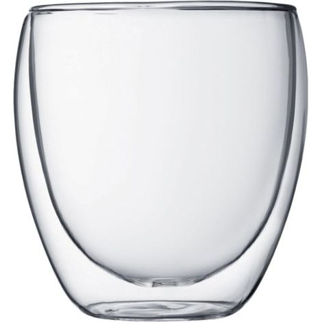 lot de 2 verres double paroi 25 cl - pavina - bodum
