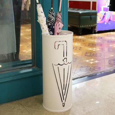 Générique Porte Parapluie en métal Creux,Porte Parapluie pour la Maison et bac d'égouttage,bac de Rangement pour Parapluie en Fer autoportant pour Cannes,bâtons de Marche,Clubs de (1/5)