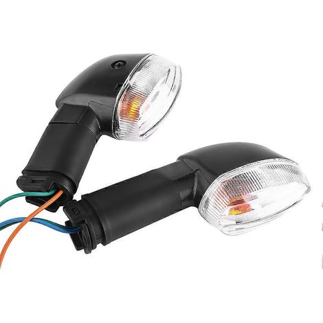 Feux clignotants moto indicateurs Yamaha YZF R1 R6 FZ1 FZ6, lentille blanche, ampoules LED ou halogènes, compatible avant/arrière. (1/4)