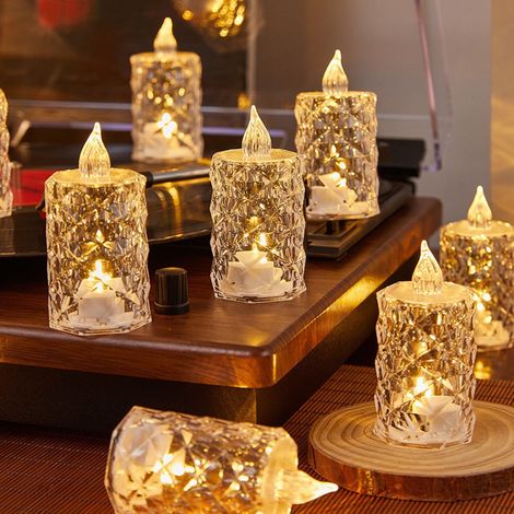 Bougie LED Sans Flamme - Bougie Tealight Rondes à Piles - Pour Décoration Intérieure, Mariages et Proposals - Lot de 1 (1/5)