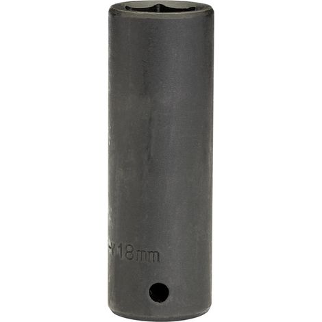 Draper 18mm Deep Impact Socket 1/2" Drive, 6-Point Hex, Chrome Vanadium Steel, Model 14102 (1/5)