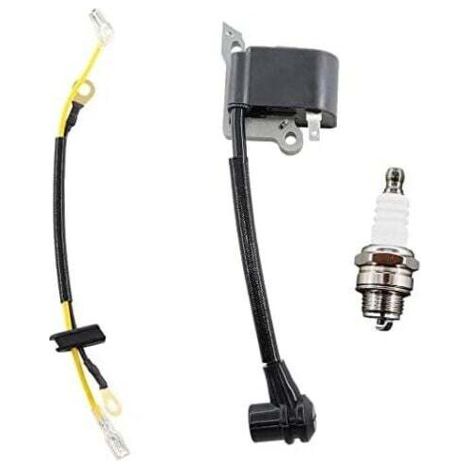 Ignition coil with spark plug for Husqvarna 136 137 137E 141 142 142E 235 240 23 26 36 41 Replaces 545199901