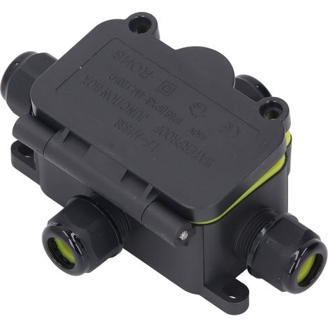 Boîtier de jonction électrique étanche IP68 à 4 voies, boîtier de câble d'alimentation en plastique 450 V pour éclairage paysager LED extérieur (1/5)