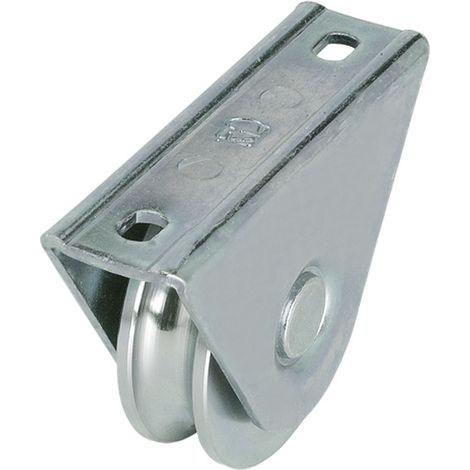 Metalideal  Galet Support Extérieur Gorge Ronde - Diamètre 60 mm - Pour rail 16 mm