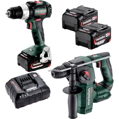 METABO Pack 2 outils Perceuse + Perfo 18V 2x5Ah - PACK2OUT18V4 (1/5)