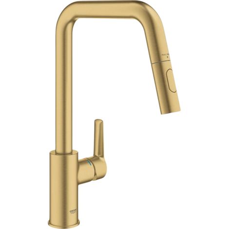 Grifo de cocina GROHE Start Cool Sunrise de caño alto con rociador extraíble. (1/4)