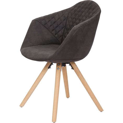 Fauteuils chadwick 110 (lot de 2) - Gris, bois clair (1/5)