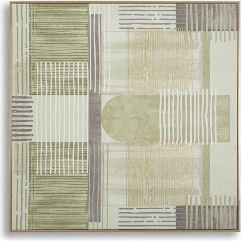 PRINTED ON CANVAS LINES WITH FRAME -H- CM 60X3X60 (1/5)
