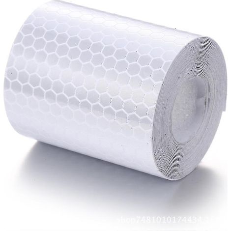 CREA Bande Réfléchissante 3m X 50 Mm Réflecteur Étanche Autocollants D'avertissement Haute Intensité Auto-Adhésif Ruban De Sécurité 1 pièces Blanc (1/5)
