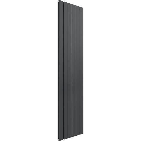 Reina Flat Double Designer Vertical Radiator 1800mm H x 440mm W Anthracite (1/5)