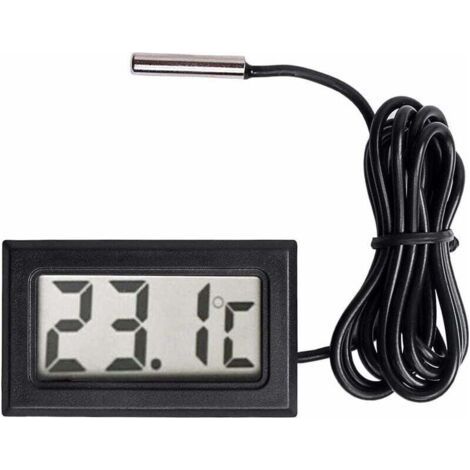 Digitales LCD-Thermometer mit Temperaturfühler, Messbereich -50 °C bis +110 °C (1/4)
