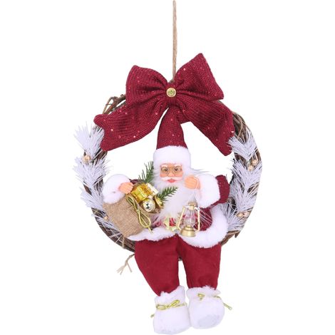 MAURY'S APPENDINO FUORIPORTA CON BABBO NATALE E FIOCCO ROSSO CM 45 (1/2)