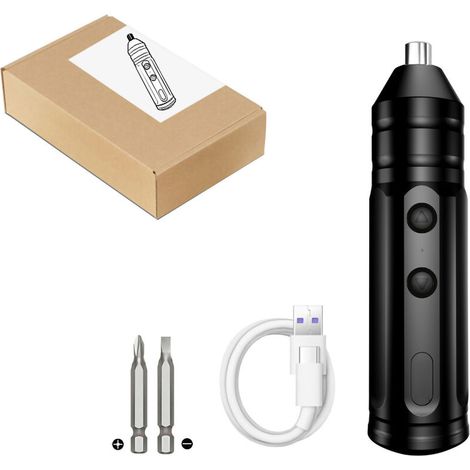 Jeffergarden Tournevis électrique sans fil, perceuse électrique Rechargeable sans balais pour le travail à domicile 2 pièces-DOU