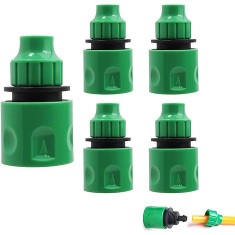 5pcs raccords de Tuyau en Plastique 4/7 et 8/11,Raccord Rapide de Tuyau d'Arrosage en Plastique,Accessoires pour Jardin, Arroseurs et Systèmes d'Irrigation (1/5)