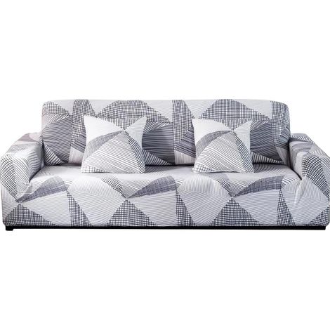 Housse de Canapé Extensible Géométrique 3 Places 181-230cm (1/5)