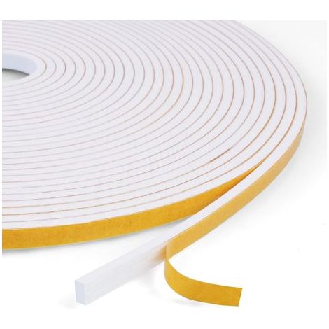 Flintronic Joint Fenetre Isolation Anti Froid, Joint Isolation pour Porte Fenêtre autocollante pour portes, Joint Fenêtre Isolation du bruit, Joint de fenêtre Joint en Mousse(6mm x 3mm x 10M, Blanc) (1/5)