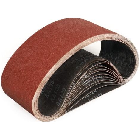 Bandes Abrasifs 100x610 mm-12 Pièces de 120 Grain Bande Ponceuse pour Ponçage et Polissage avec Ponceuse à Bande (1/5)