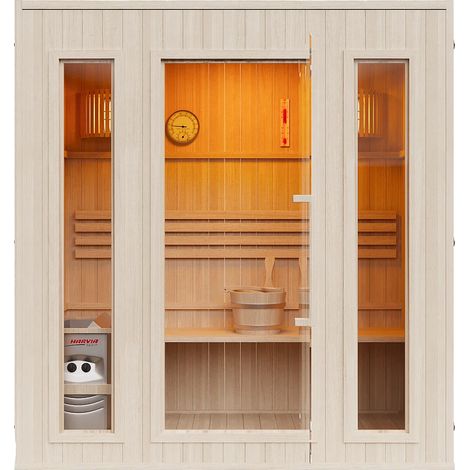 Sauna finlandese con stufa - 4/5 posti - L180 x P120 x H190 - ULVILA