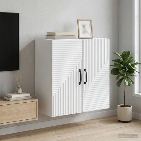 vidaXL Wall-Mounted Cabinet White 59 x 31 x 60 cm Engineered Wood (1/5)