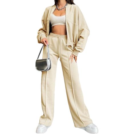 Survêtement Femme Ensemble de Veste à Zippé et Pantalon Jogging (1/5)