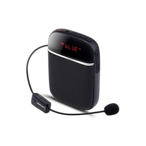 (Noir sans fil) Amplificateur vocal Bluetooth HiFi, microphone sans fil, enregistrement haute définition sur carte TF (1/5)