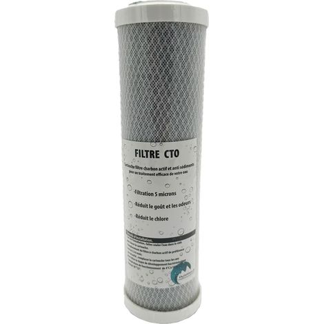 Cartuccia carbone attivo + sedimenti 10 micron per porta filtro 9-3/4-10 pollici