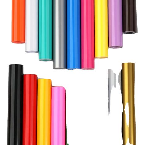 Rouleau de vinyle permanent, facile à utiliser, options de couleurs vives, paquet de 18, 12poX3pi(30X90cm) (1/2)