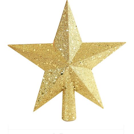Étoile De Noël - Décor Pour Sommet D'Arbre De Noël - En Plastique Shatterproof - Pour Intérieur Et Extérieur - 1 Pièce (1/2)
