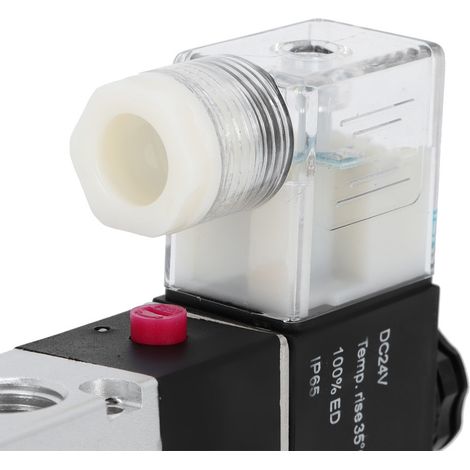 4V210-08 Pneumatik-Magnetventil aus Aluminium – 5/2-Wege-Magnetventil mit zwei Schaltstellungen für pneumatische Systeme (24 V, 220 V Option) (1/5)