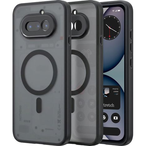 Funda para teléfono sin funda (4a), para MagSafe, funda mate Erbord, negra (1/5)