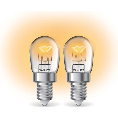 Xanlite – Ampoule à incandescence E14 15W 80 lumens 2200K – Lot de 2 – Pour four – PACK2HO15W