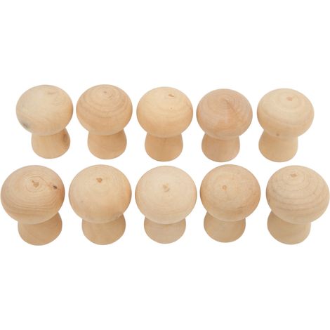 10PCS Wooden Peg Dolls Wear Resistant DIY Production Log Peg Dolls Wooden Mushroom Unfinished for Colored Drawing (1/5)