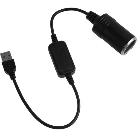 Adattatore da USB a accendisigari, cavo adattatore per accendisigari da USB 5V a presa femmina da 12V, adatto per registratore di guida, dash cam, GPS (1/5)
