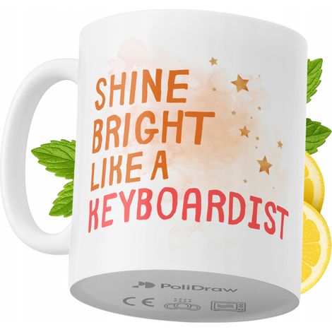 Taza para tecladista. Divertida taza de café o té con diseño gráfico y texto humorístico. Taza ideal para cumpleaños, santos y días festivos. Taza premium para ocasiones especiales en casa, la oficina (1/5)