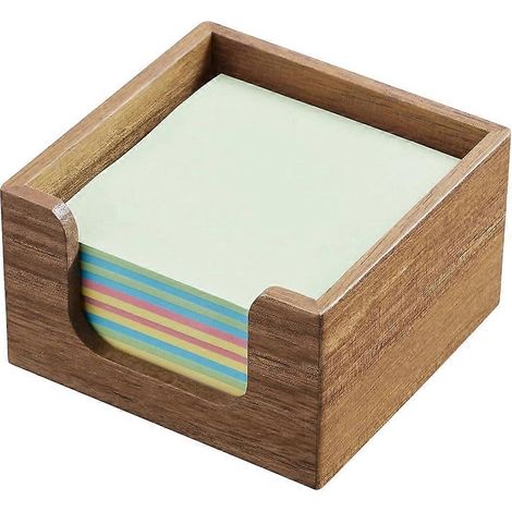 Haftnotizhalter aus Holz, 3x3 Post-it®-Spender, Memo-Organizer aus Naturholz für Büro, Zuhause und Schule (1/5)