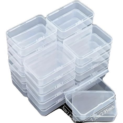 Cajas de almacenamiento semitransparentes y apilables, 60G752DZ (1/2)