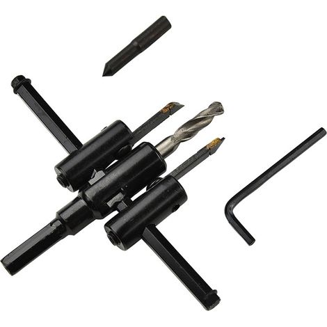 Perceuse réglable type avion en acier allié, ouvre-trou pour bois, plâtre, audio et spots encastrés, mèche aléseuse. (1/4)