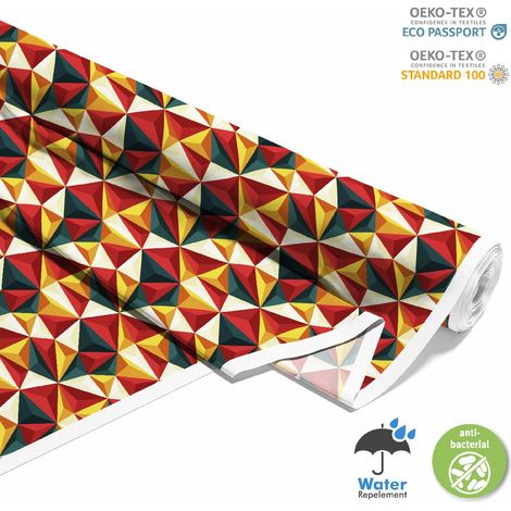 Outdoor dekostoffe oxford - Motiv 3D-Dreiecke I DX072 (1/5)