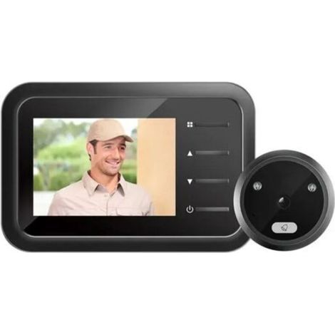Sonnette vidéo extérieure avec écran LCD 2,4 pouces et vision nocturne infrarouge (nouveauté 2024) - Caméra de sécurité intelligente pour la maison