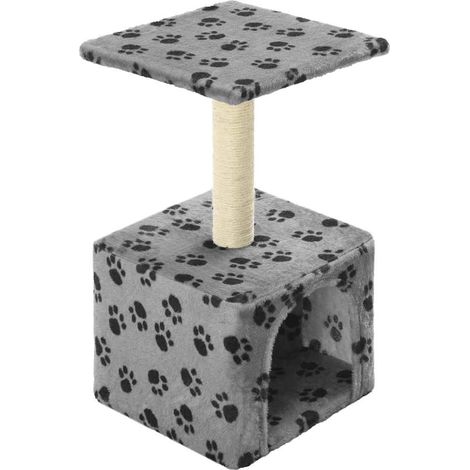 Maison Exclusive - Arbre à chat avec griffoirs en sisal 55 cm Gris Motif de pattes