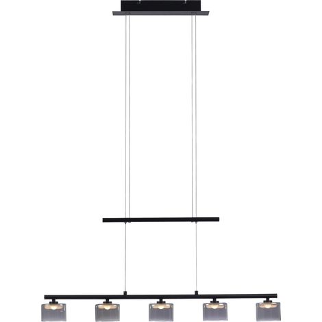Lampada sospensione lineare nera Hydra LED 20W Paul Neuhaus