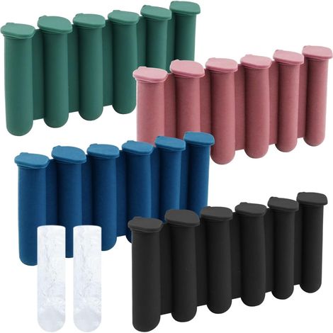 Bac à Glaçons en Silicone, 4 Mini Bac à glaçons pour bouteille Moule à Glaçons avec Couvercles Bac à glaçons en forme de bâtonnets pour boissons sportives Bouteilles d'eau Whisky Cocktail (1/5)