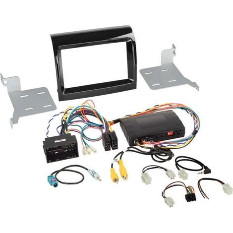 Kit 2-DIN compatible avec Citroën/Fiat/Opel/Peugeot avec adaptateur d'info HU OEM