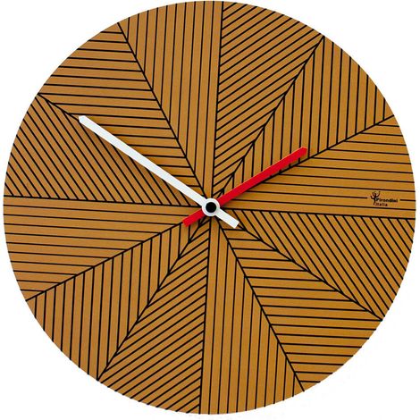 Orologio da Parete Rotondo 34Cm Pirondini Italia Cronofilla Autunno Marrone